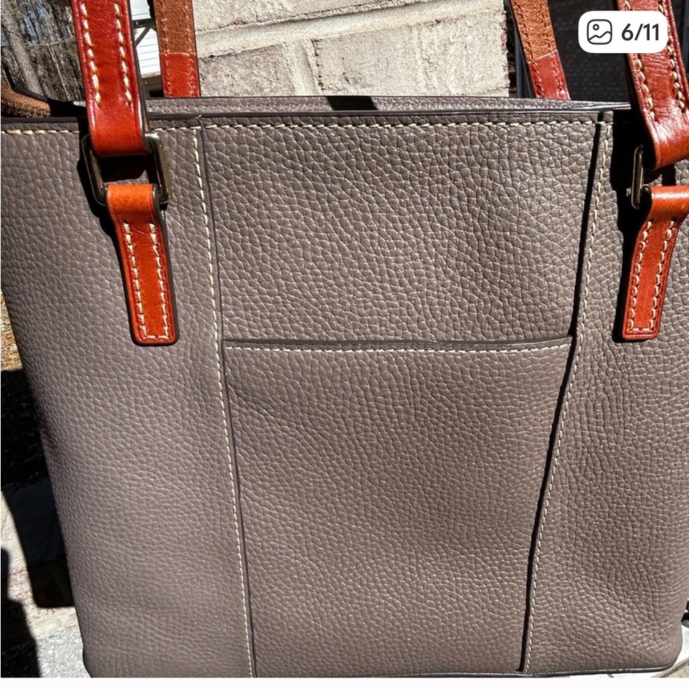 Dooney & Bourke Taupe and Tan Leather Tote EUC Open to Offers For Sale - Picture 6 of 10